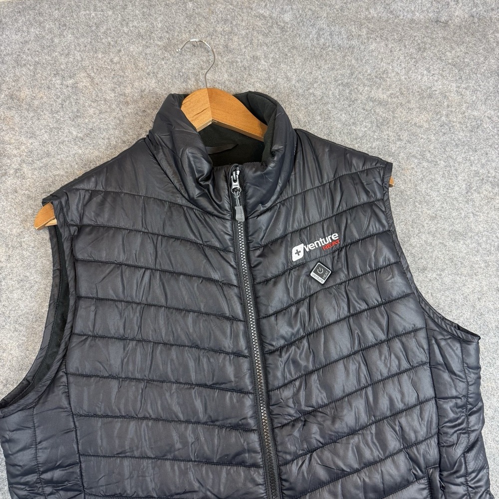 Venture Heat Vest Womens XL Black Nylon Puffer Full Zip Heated (no Battery) - Picture 3 of 11